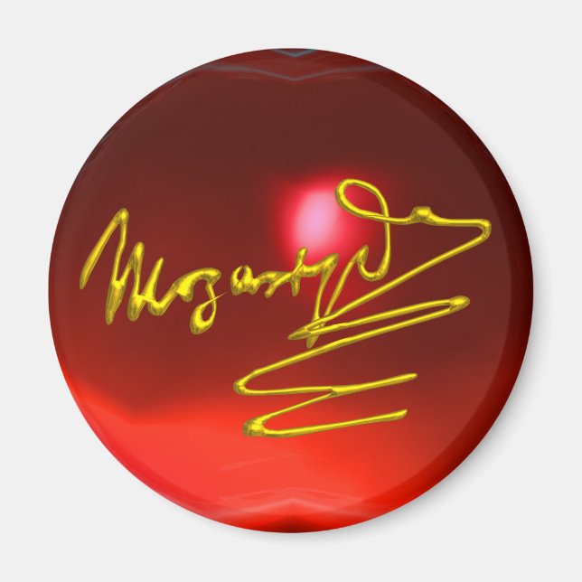 HOMAGE NACH MOZART, rote Ruby Magnet (Vorne)