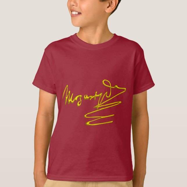 HOMAGE TO MOZART 3D Gold Signature of Composer T-Shirt (Vorderseite)