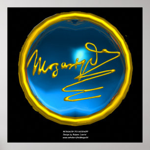 HOMAGE TO MOZART, Blue Saphir kolossale Größe Poster