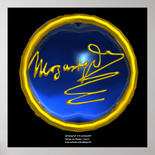 HOMAGE TO MOZART, Blue Saphir kolossale Größe Poster