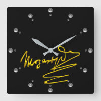 HOMAGE TO MOZART Gold Signature of Composer Black