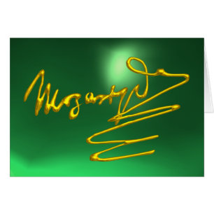 HOMAGE TO MOZART Gold Signature of Composer Green