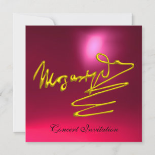 HOMAGE ZU MOZART, GOLD ROT PINK KONZERT EINLADUNG