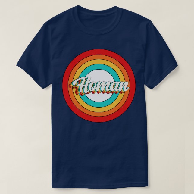 Homan Name Shirt Vintag Homan Circle (Design vorne)