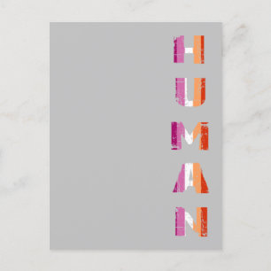 Homan vertical Lesbian Pride Postkarte