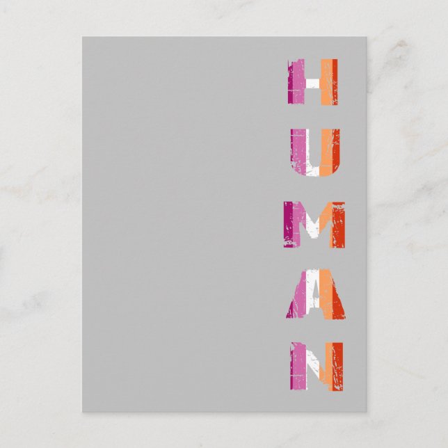 Homan vertical | Lesbian Pride Postkarte (Vorderseite)