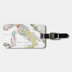 Homann Erbkarte 1742 von Italien Geographicus Gepäckanhänger
