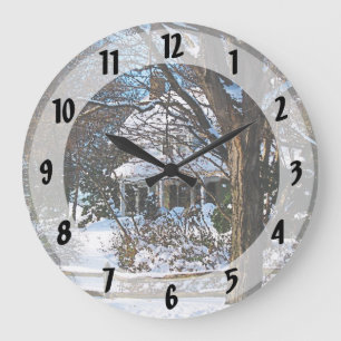 Home After the Snowstorm Große Wanduhr