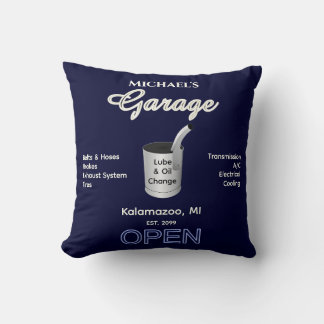 Home-Automechaniker-Garage Vollservice Dunkelblau Kissen
