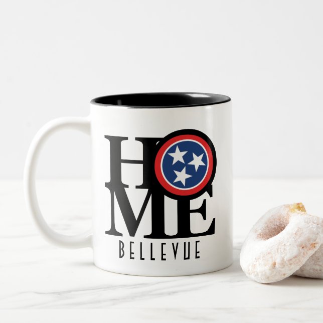 HOME Bellevue Tennessee 11oz Zweifarbige Tasse (Mit Donut)