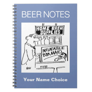 Home Brew Shop hat eine aufblasbare Bardame Notizblock