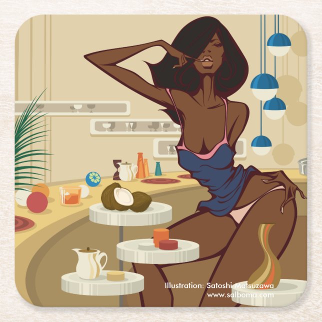 Home Cookin' Rechteckiger Pappuntersetzer (Vorderseite)