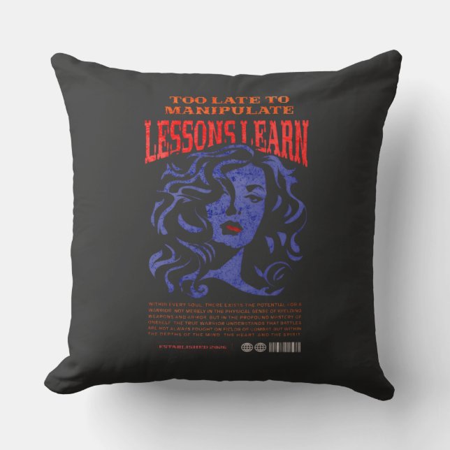 HOME DECOR MANIPULATE LESSONS LEARN THROW PILLOW  KISSEN (Vorderseite)