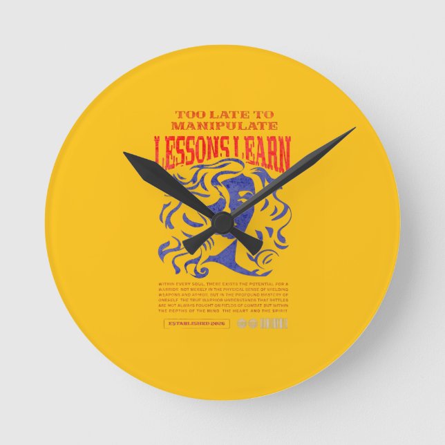 HOME DECOR MANIPULATE LESSONS LEARN WALL CLOCK  RUNDE WANDUHR (Vorderseite)