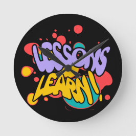 HOME-FARB-SPLASH-LEKTIONEN GELERNT RUNDE WANDUHR 