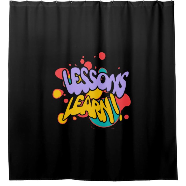 HOME-FARBSPRITZER-LERSTUNDEN DUSCHVORHANG  (Vorderseite)