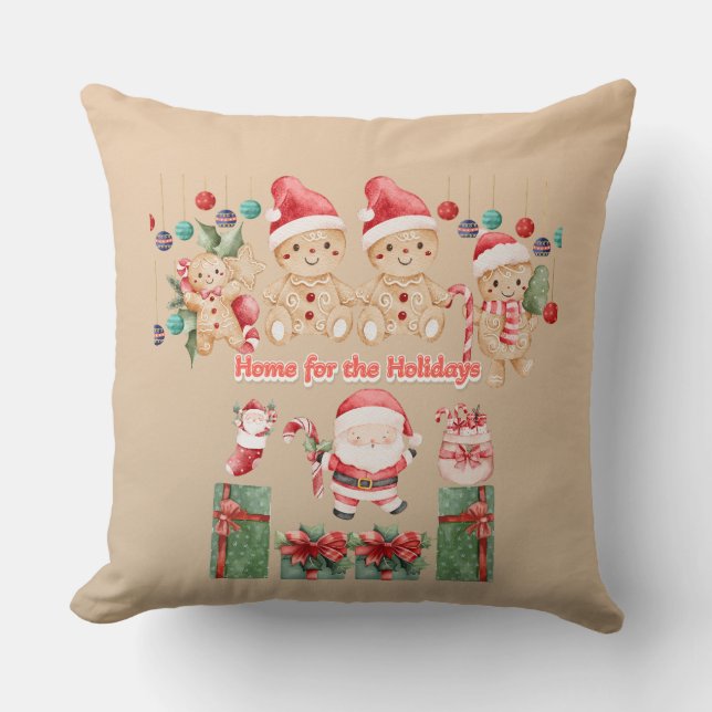 Home for the Holidays -Santa Claus pillow Kissen (Vorderseite)