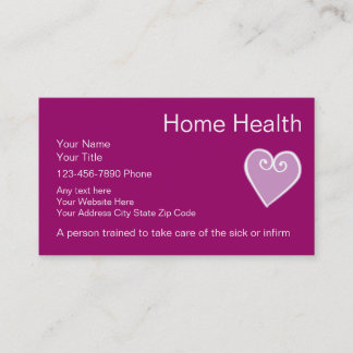 Home Health Nurse Business Cards Visitenkarte