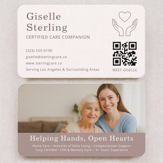 Home Help Caregiver QR Code Visitenkarte (Von Creator hochgeladen)
