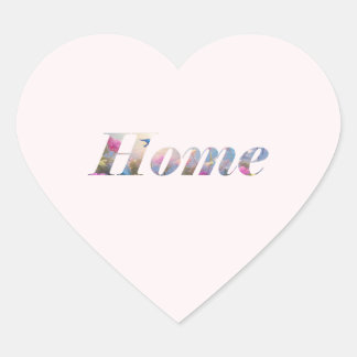 Home. Herz-Aufkleber