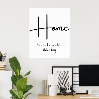 Home Inspirational Quote Wall Print Poster
