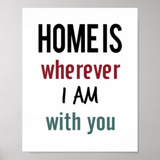 Home Is Poster (Standardbildrahmen Größe)