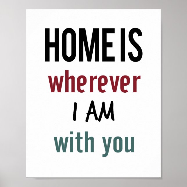 Home Is Poster  (Standardbildrahmen Größe) (Vorne)