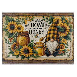 Home Is Where My Honey Bee Cutting Board Schneidebrett