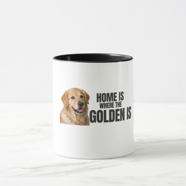 Home Is Where the Golden Is – Golden Retriever Tasse (Zentrum)
