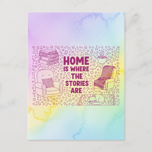 Home Is Where the Stories Are Postkarte (Vorderseite)