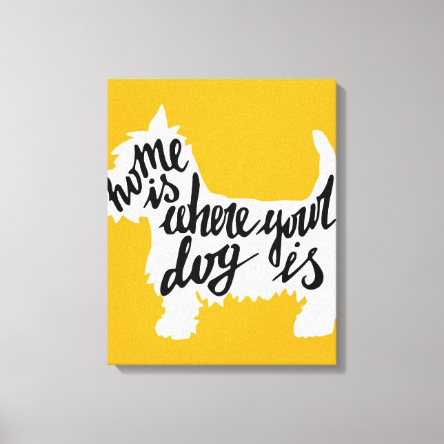 Home Is Where Your Dog Leinwanddruck (Vorderseite)