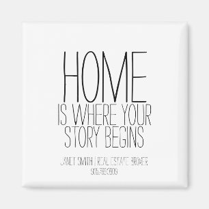 Home is Where Your Story Begins Real Estate Agent  Magnet