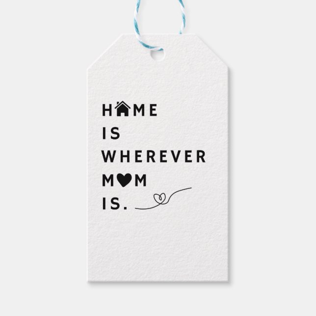 Home Is Wherever Mom Is – Gift For Mom Geschenkanhänger (Vorderseite)