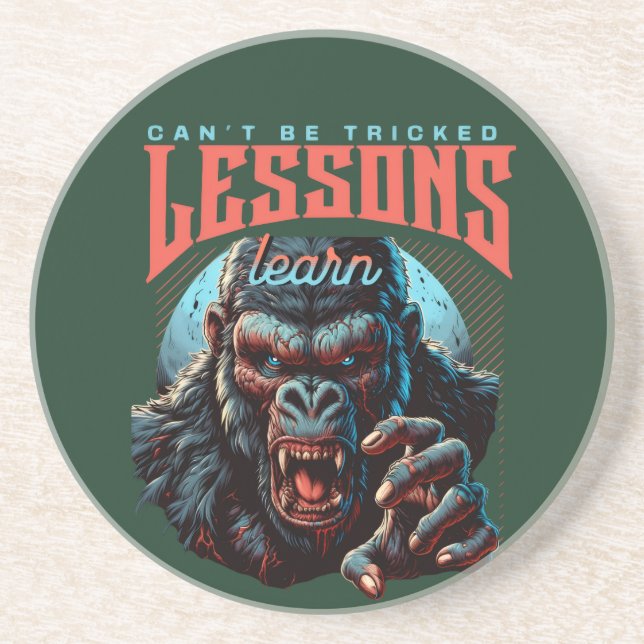 Home/Kitchen Wise Gorilla Lessons Learn Coaster  Getränkeuntersetzer (Vorne)