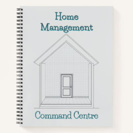 Home Management Kommandozentrale | Blaupausen-Ordn Notizbuch