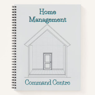 Home Management Kommandozentrale   Blaupausen-Ordn Notizbuch