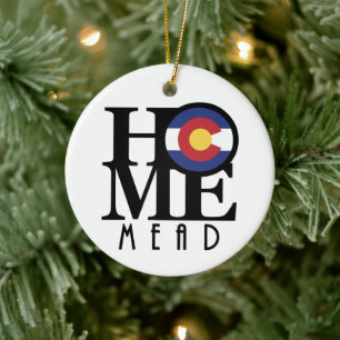 HOME Mead Colorado Keramik Ornament