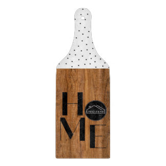 HOME Modernes Glas-Schneidbrett aus Holz Schneidebrett