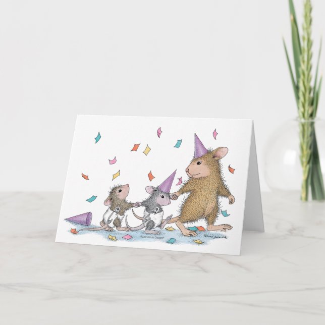Home-Mouse Designs® - Neue Babykarten Karte (Vorderseite)