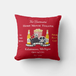 Home Movie Theater Popcorn Clapperboard Film Kissen