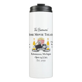 Home Movie Theater Popcorn Clapperboard Film Thermosbecher