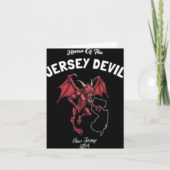 Home Of The Jersey Devil New Jersey Usa Cryptid  Karte (Vorderseite)