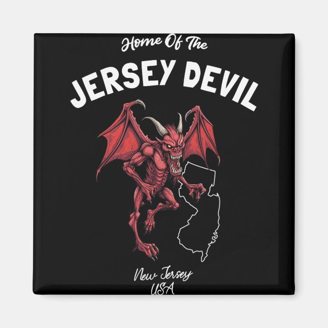 Home Of The Jersey Devil New Jersey Usa Cryptid  Magnet (Vorne)