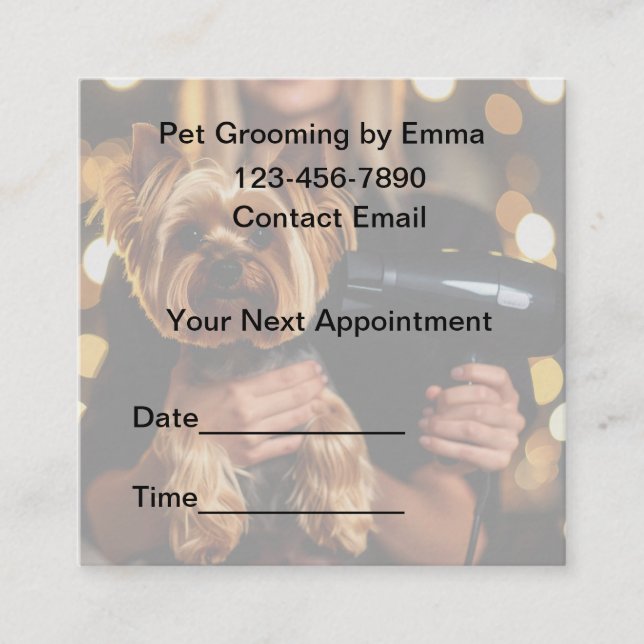 Home Pet Grooming Service Cool Appointment Cards Terminkarte (Vorderseite)