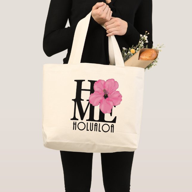 HOME Pink Jumbo Stoffbeutel (Vorderseite (Produkt))