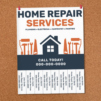 Home Repair Services Tear-Off Tabs Flyer
