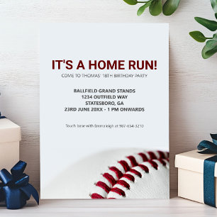 Home Run Baseball Geburtstag Einladung