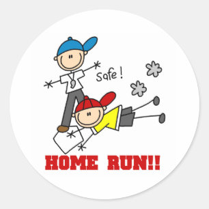 Home Run Baseball Runder Aufkleber