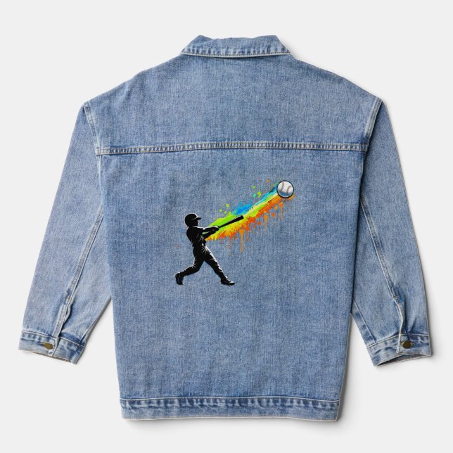 Home Run Drip Batter Silhouette Jeansjacke (Rückseite)