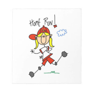 Home Run Girls Softball T-Shirts und Geschenke Notizblock